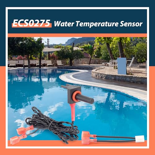Lisnhlin ECS0275 Water Temperature Sensor Compatible with AquaCal Pool Heater Heat Pump, 10K RT Angle Water Temperature Sensor Rreplace STK0127
