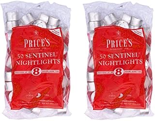 2X Prices Sentinel NightLights, 8 Hour Burn Time, Pack of 50, White