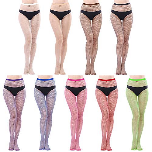 HOVEOX 9 Pairs Fishnet Stockings - Patterned Lace Tights Thigh High Pantyhose3