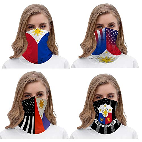 Image of 4Pcs Magic Headwear Neck Gaiter Tube Scarf Headbands Bandana Balaclava for Outdoor Running Cycling Skating Work Out