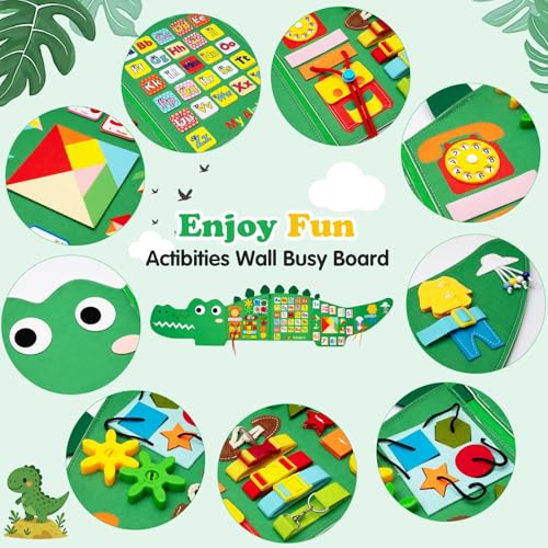 Image of Weihnacht Wall Busy Board Panels,9-in-1 Montessori Sensory Toys, Toddler Learning Activity Center,Montessori Philosophy Sensory, Educational Toys, Conducive to All-Round Development