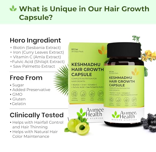 Image of Avimee Herbals Male Pattern Baldness Kit | Keshpallav Oil (100ml)+ Hairtonic PV 1 (100ml) + Keshmadhu 60 Capsules | Hair Serum for Hair fall Control | Nourishes the scalp & Strengthens hair roots
