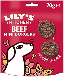 Lily's Kitchen The Best Ever Beef Mini Burgers - Natural Dog Treats (8 x 70g)