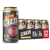 MET-Rx Ready to Drink Protein Shake, Keto Diet Friendly, Snack, Gluten Free, 51g of Protein, With Vitamin A, Vitamin D, and Zinc to Support Immune Health, Peanut Butter Cup, 15 Fl Oz (Pack of 12)