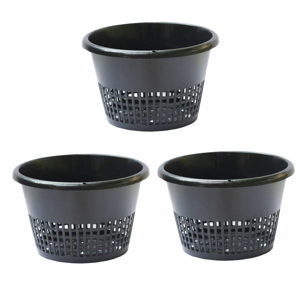 Hydroponic Plastic Orchid Pot 8-Inch (Black) - Set of 3 - TTT (B085TNMX48) Amazon Price History, Amazon Price Tracker