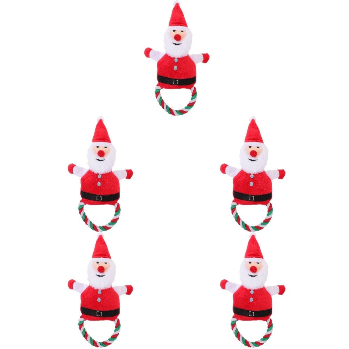 minkissy 5 Stück Plüsch Hundespielzeug Weihnachtsmannform für Training