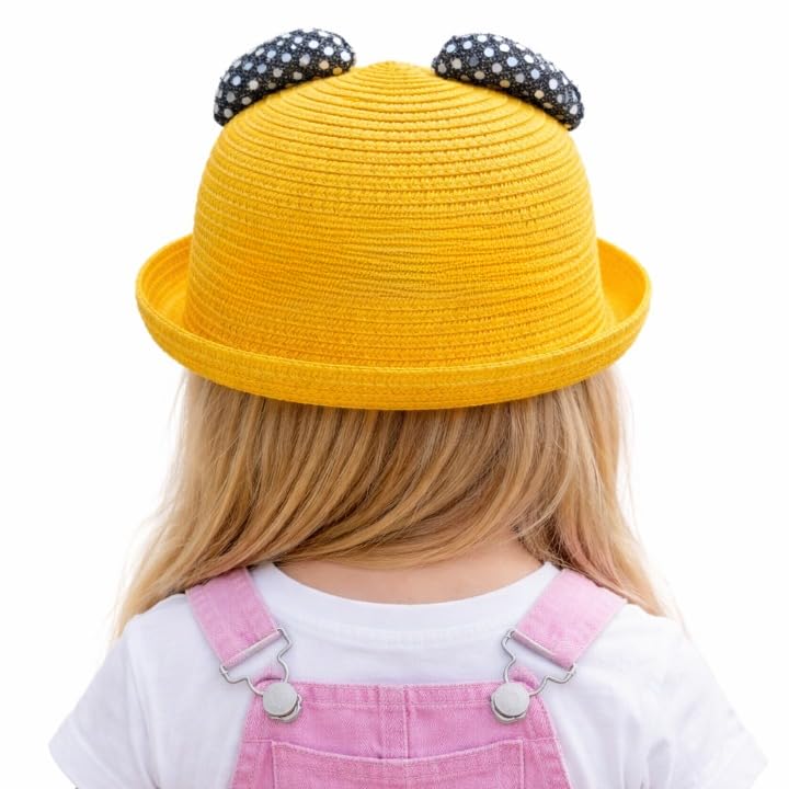 Image of VRITRAZ Baby Boy's and Girl's Kids Children Cute Printed Cartoon Gift Summer Fancy Dress Straw Fasion Hat Cap 1