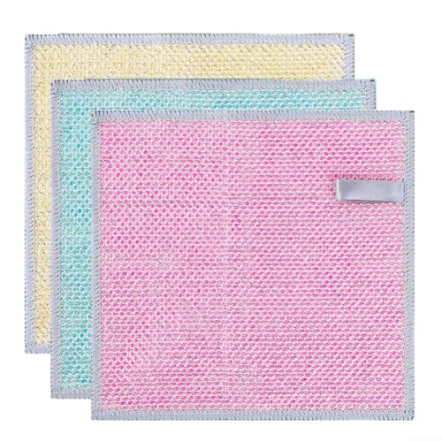 Trapos de limpieza de alambre plateado de larga duración, perfectos para quitar el polvo y pulir, paquete de 110 (3 piezas)