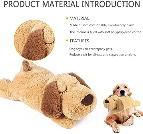 Newthinking Puppy Heartbeat Stuffed Toy - Pet Anxiety Relief and Calming Aid, Soft Plush Sleeping Buddy Behavioral Aid Dog Toy, with Heartbeat for Puppies Dog Pet