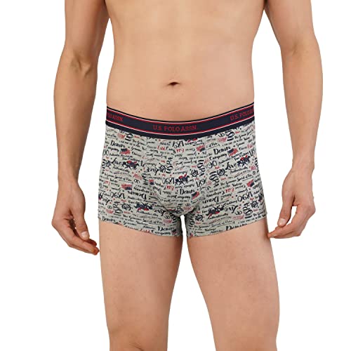 Image of U.S. Polo ASSN. Men's I616 Elasticized Waist Printed Underwear Trunks - Pack of 2