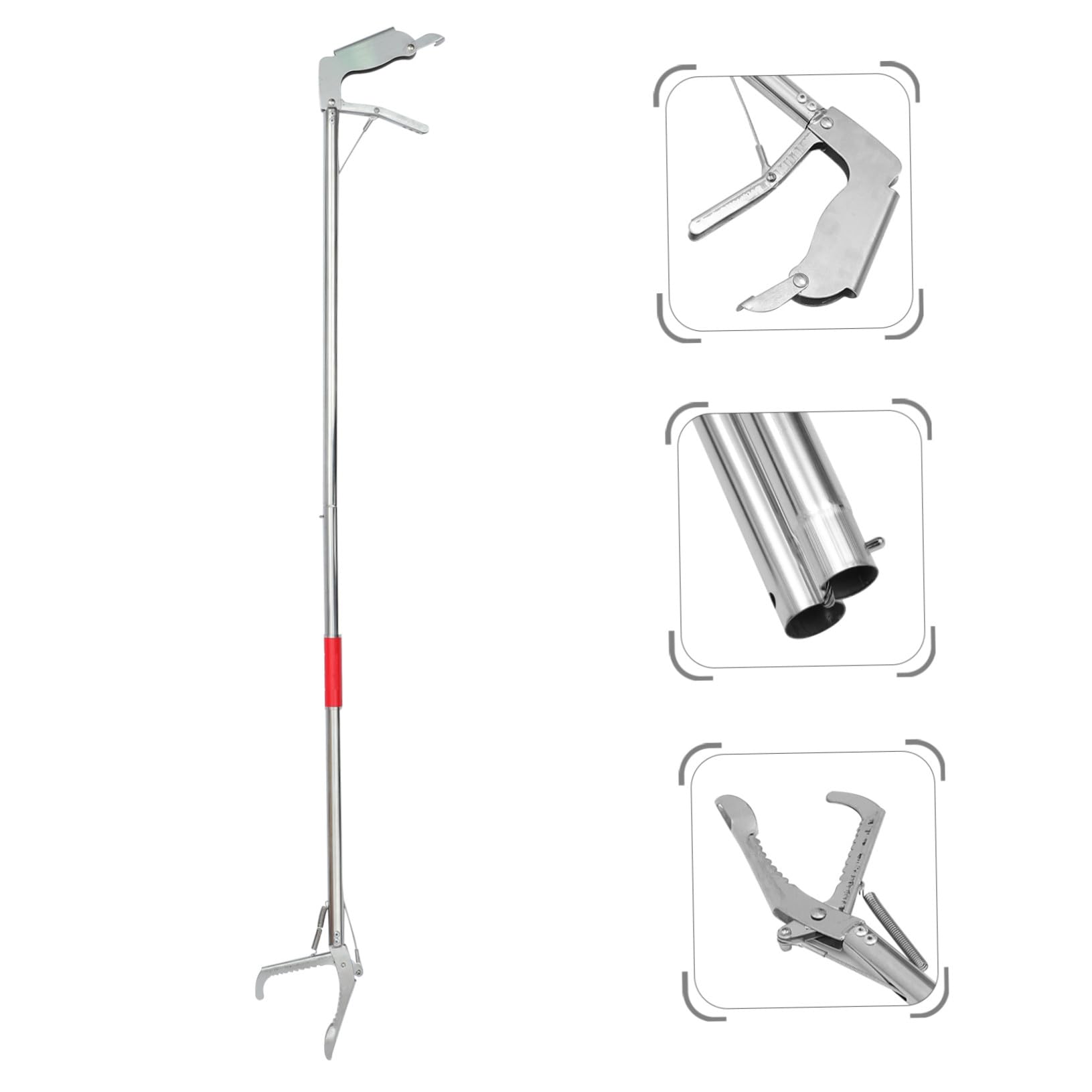 SUPVOX Pinza de Captura para Serpientes de Acero Inoxidable, Plegable y Ligera, Cierre Práctico, Uso en Jardín y Montaña,