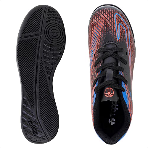 Chuteira Futsal Infantil Topper Strike IV IN Preto/coral - 34