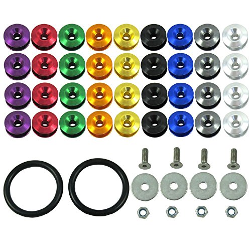 Cat1986Cat1986 Car Fasteners Bumpers Quick Release Hatch Lids Screw Kit Set (Black) For Aftermarket Universal Car Trunk #TOP1