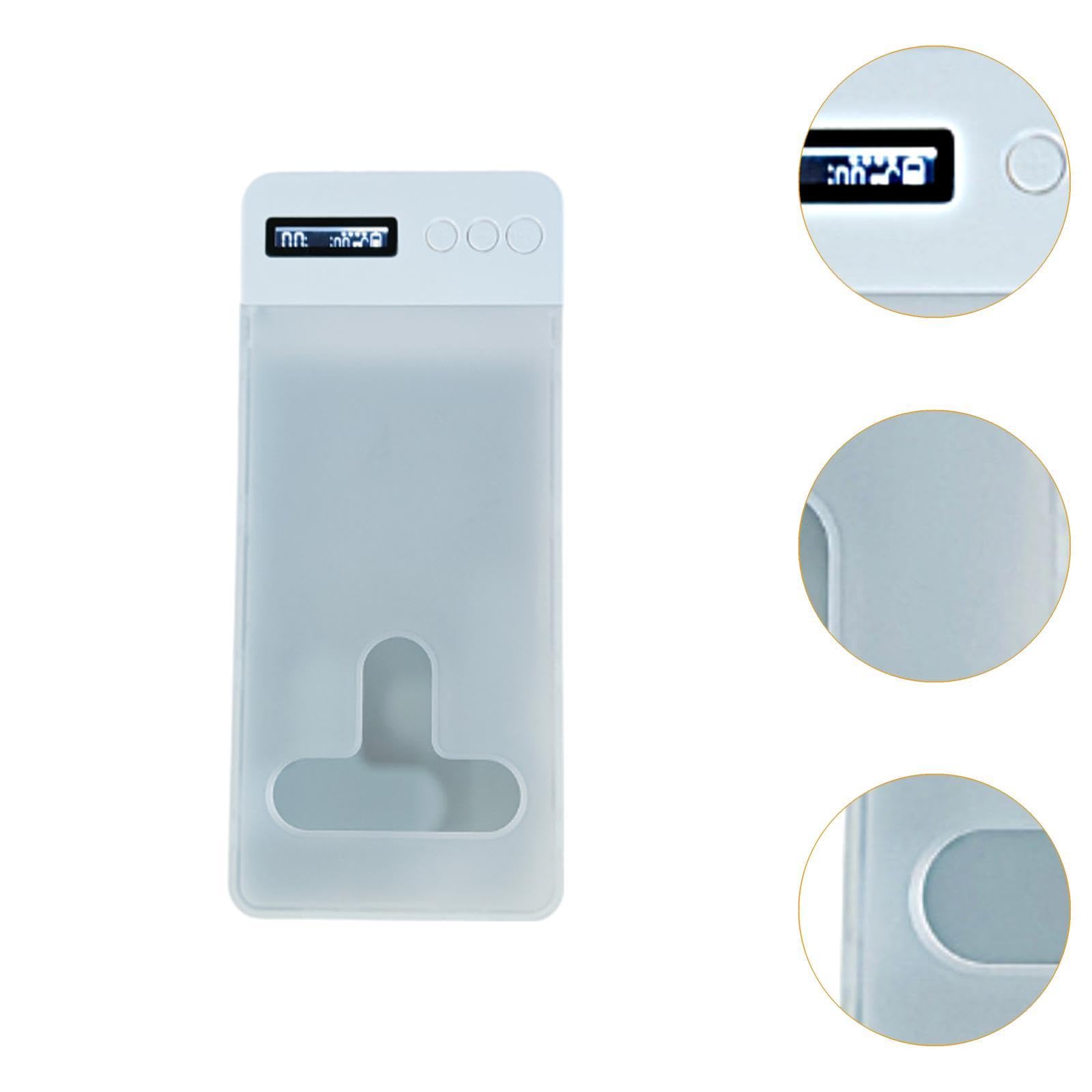 Boîte de verrouillage pour téléphone - Organisateur pour bureau, maison, dortoir, table de salon avec port de charge USB, blanc