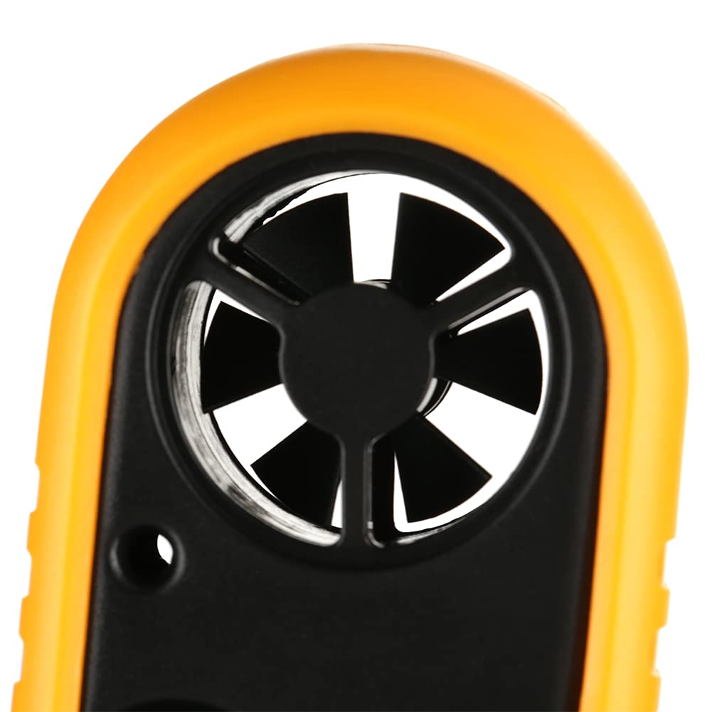 Ausla Anémomètre Numérique Portable, Thermomètre de Rétroéclairage LED, Jauge Précise de Vitesse du Vent pour la Voile, la Pêche et les Aventures en Plein Air