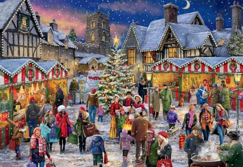 Buffalo Games - Winter Village Festival - Rompecabezas de 2000 piezas para adultos | Arte de ALI Corti, Intermedio a experto, Hecho en USA, Cartón reciclado, Incluye póster, Ideal para regalo miniatura 2