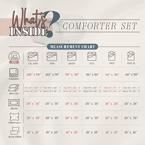Image of Elegant Comfort Reversible 10-Piece Comforter Set, Tie-Dye Print, Decorative Pillow and Fitted Sheet with Smart Pockets, Soft, Plush, Lightweight Material, 10pc Tie-Dye Set, King, Orange