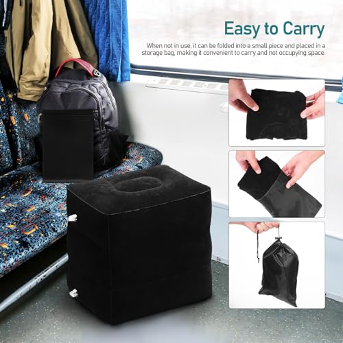 Repose-pieds gonflable texture douce design portable ajustable