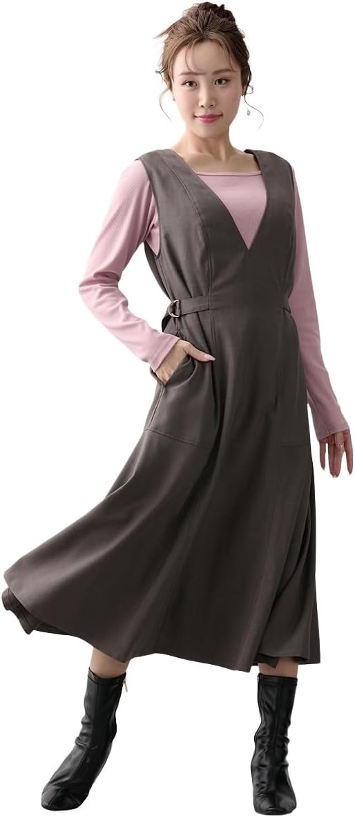 N.FRAME/エヌフレーム】クラシックコンビネーションドレスワンピース