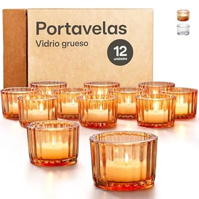 Portavelas de Cristal para Velas de Te - 12 Portavelas Pequeño para Decoración de Mesa - Resistentes & Ideal para Velas Decorativas, Hogar, Bodas (Dorado) | Ya disponible en tu tienda friki favorita! En mundofriki.es!