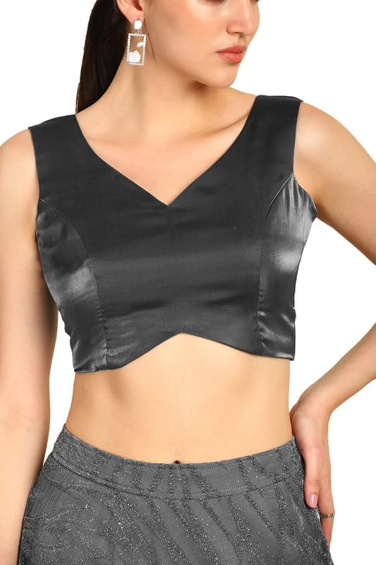 Image of Soch Womens V-Neck Tissue Princess Line Padded Sleeveless Blouse