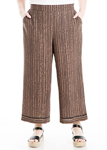 Max Studio Women's Plus Size Wide Leg Pant with Pockets