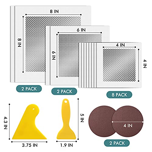Wall Patch Repair Kit,Drywall Repair Kit Self Adhesive,4/6/8 Inch Mesh Wall Hole Repair Kit For Ceilings Drywall Plasterboard(12Pack) #TOP1