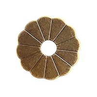 Vista 5 de Tiazza - 10 arandelas de placa trasera de latón, accesorios clásicos para decoración de muebles (latón, diámetro: 1 pulgada)