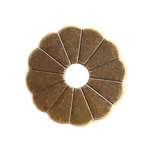 Tiazza - 10 arandelas de placa trasera de latón, juntas clásicas de decoración de muebles, accesorios de latón (bronce) - 1 pulgada