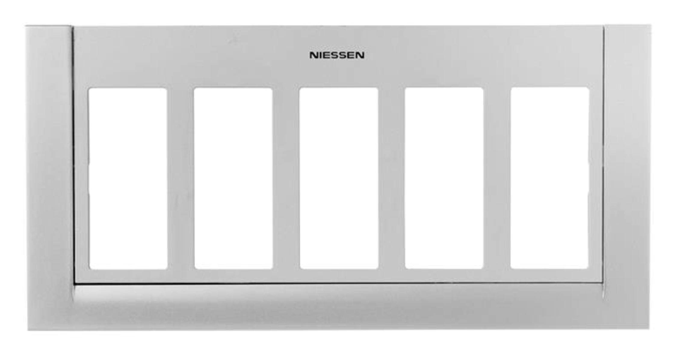 Socket 5 colonnes argent Niessen plaque caisse centralisation pour goulotte