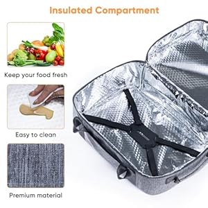 Bagsprite double layer slow cooker carrying bag for 6 8 quart crockpot and hamilton beach slow cooker travel bag with lid fastener for crock pot portable carrier case slow cooker bag  urban country home decor