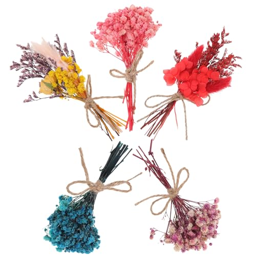 Yardwe Mini ramo de flores secas set de 5 pcs miniatura 1