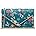 Blue Floral-pu Leather