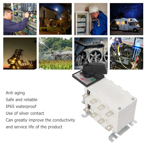 Chave de transferência de energia dupla manual BORDSTRACT 4P, IP65 à prova d'água, AC400V A (100A)