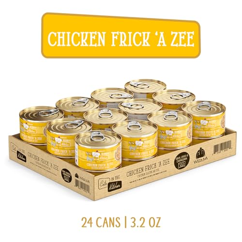 Image of Weruva Cats in the Kitchen, Chicken Frick 'A Zee with Chicken Au Jus Cat Food, 3.2oz Can (Pack of 24)