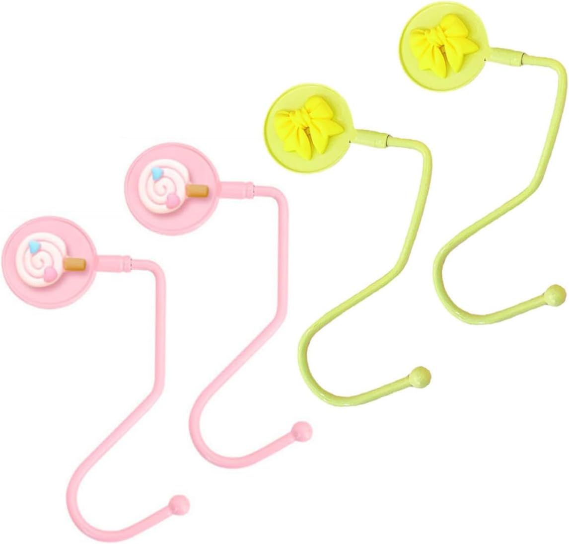 BESPORTBLE 4pcs Portable Purse Hook Bag Hanger for Desk and Table, Heavy Duty Handbag Holder with Plastic and Alloy Material, for Hanging Hats and Towels in Living Room or Dorm Desk