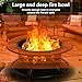 OutVue 36 Inch Fire Pit with 2 Grills, Wood Burning Fire Pits for Outside with Lid & Poker, BBQ& Outdoor Firepit & Round Metal Table 3 in 1 for Patio, Picnic, Party