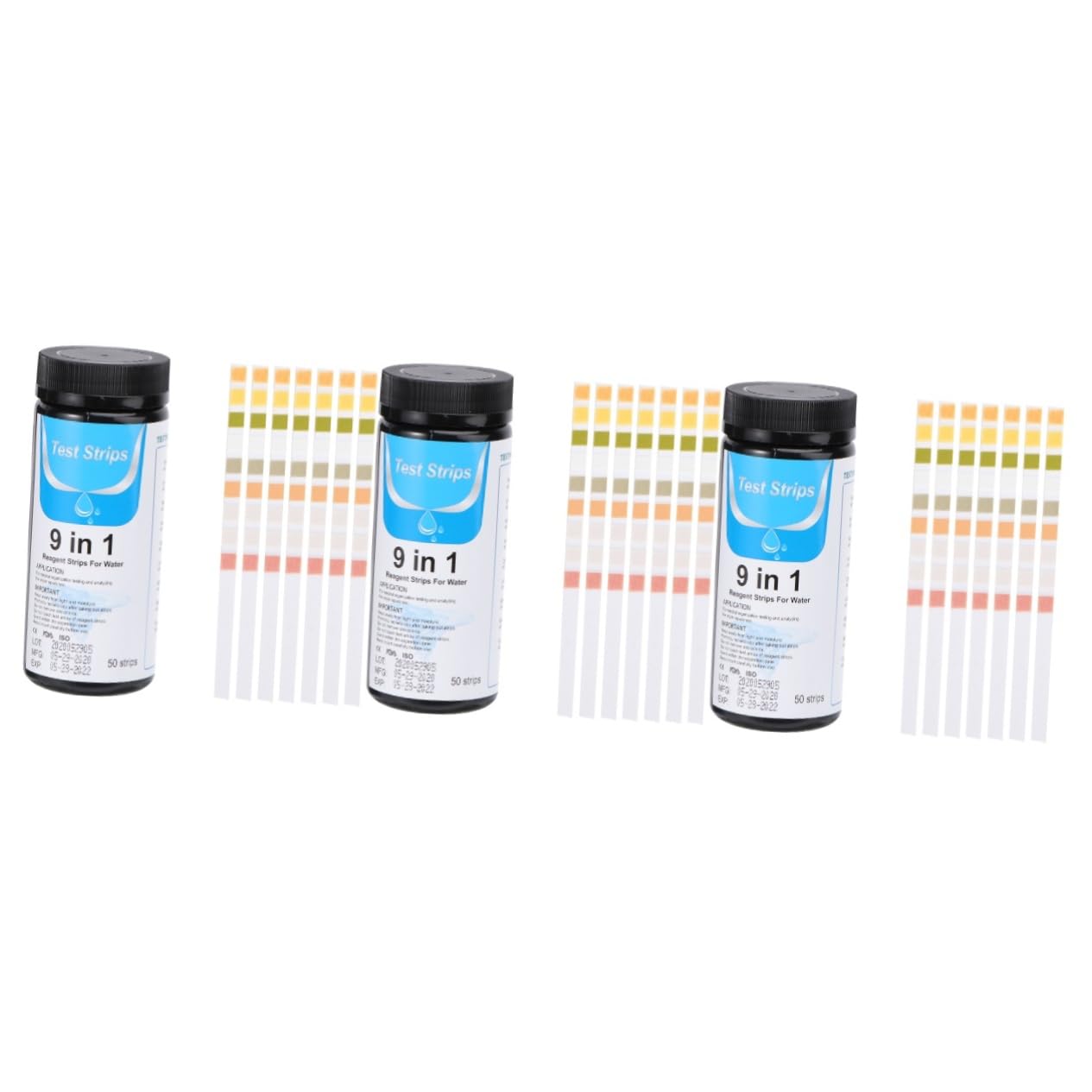 3 Sätze Wasserqualitätsteststreifen Pool-teststreifen Hochempfindliche Teststreifen Ph -tester Wassertestpapiere Prüfen Ph Test Papier Colorful 50 Stück * 3