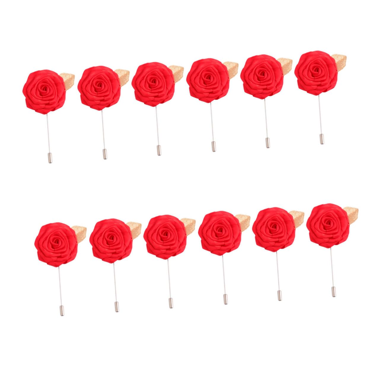 GALPADA 36pezzi Spilla Tessuto Forma Di Rosa Rossa Per Abbigliamento Elegante Spilla Decorativa Per Giacche Vestiti e Cerimonie Accessorio Per Donne e Occasioni Speciali