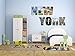 Vinyle décoratif mural 3d lettres New York Statue et ville | plusieurs tailles | autocollant résistant | application facile | Multicolore | Sticker Adhésif décoratif | conception elegante| 80x30cm