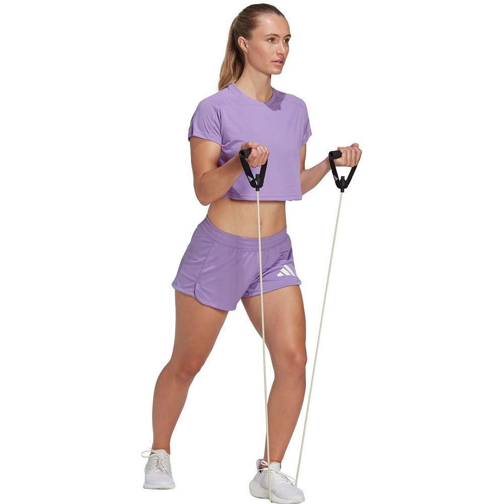 adidas Aeroready Train Essentials 3 Bar Logo Crop Tee T-Shirt à Manches Courtes Femme