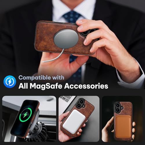 LOHASIC for iPhone 16 Leather Case