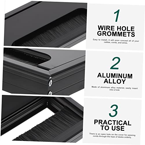 Cache-trou de câble en aluminium DOITOOL pour optimiser votre espace de télétravail - 7