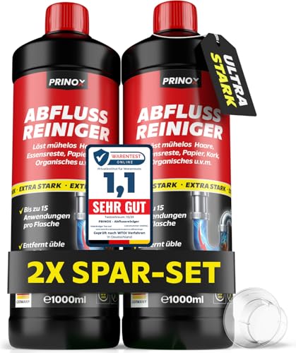 PRINOX 2x 1000ml Abflussreiniger EXTREM STARK 15 Anwendungen je...