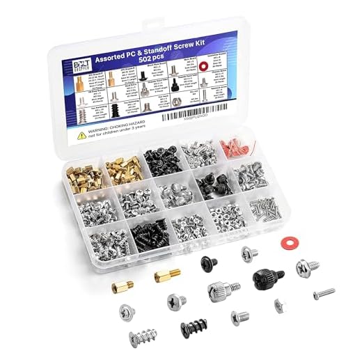 502pc Computer Screws Assortment Kit | Motherboard Standoff Risers Screw Set for HDD Hard Drive, Computer Case, Fan, Graphics, Chassis, ATX Case | Computer Motherboard Screws Kit for DIY & Repair