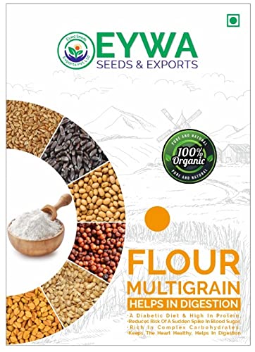 Image of Organic Wheat Multi Grains Atta (2 kg) Mixers Of Wheat, Black, Jav, Soyabean, Kang, Methi & Ragi - Quality Of Wheat Grains | 100% Wholegrains Atta | 0% Maida By Eywa