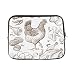 Produktbild JOCHUAN Design Benutzerdefinierte Vogelfutter Objekte Skizze Geflügel Henne Hülse Weiche Laptop Tasche Tasche Haut Für MacBook Air 11"(2 Seiten)