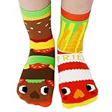 Pals Burger and Fries Mismatched Socks, 1 EA