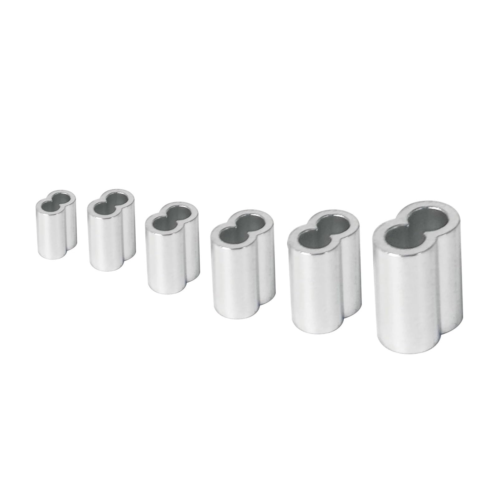 Kit di assortimento di manicotti ad anello for crimpatura in alluminio ditali for cavi da 256 pezzi for sartiame Per Cavo, Funi