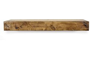 Dogberry 60 Inch Rough Hewn Aged Oak Fireplace Mantel